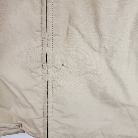 Dockers Tan Khaki Fleece Interior Hooded Lng Slv Zipper Closure Mens Jacket XL - Picture 4 of 16